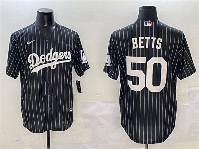 Men's Los Angeles Dodgers #50 Mookie Betts Black Cool Base Stitched Baseball Jersey Men's Los Angeles Dodgers #50 Mookie Betts Black Cool Base Stitched Baseball Jersey